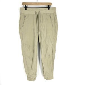 Athleta Pants Size 12 Womens Khaki Trekkie North Jogger Pockets Hiking Ankle
